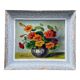 Oil on panel by S.Picquet bouquet of flowers still life XXe