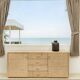 Braided rush sideboard