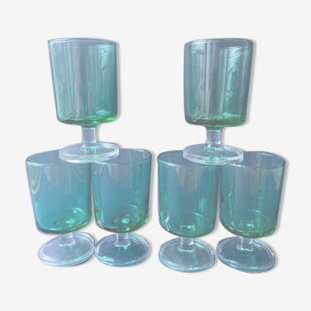 6 verres arcoroc vert