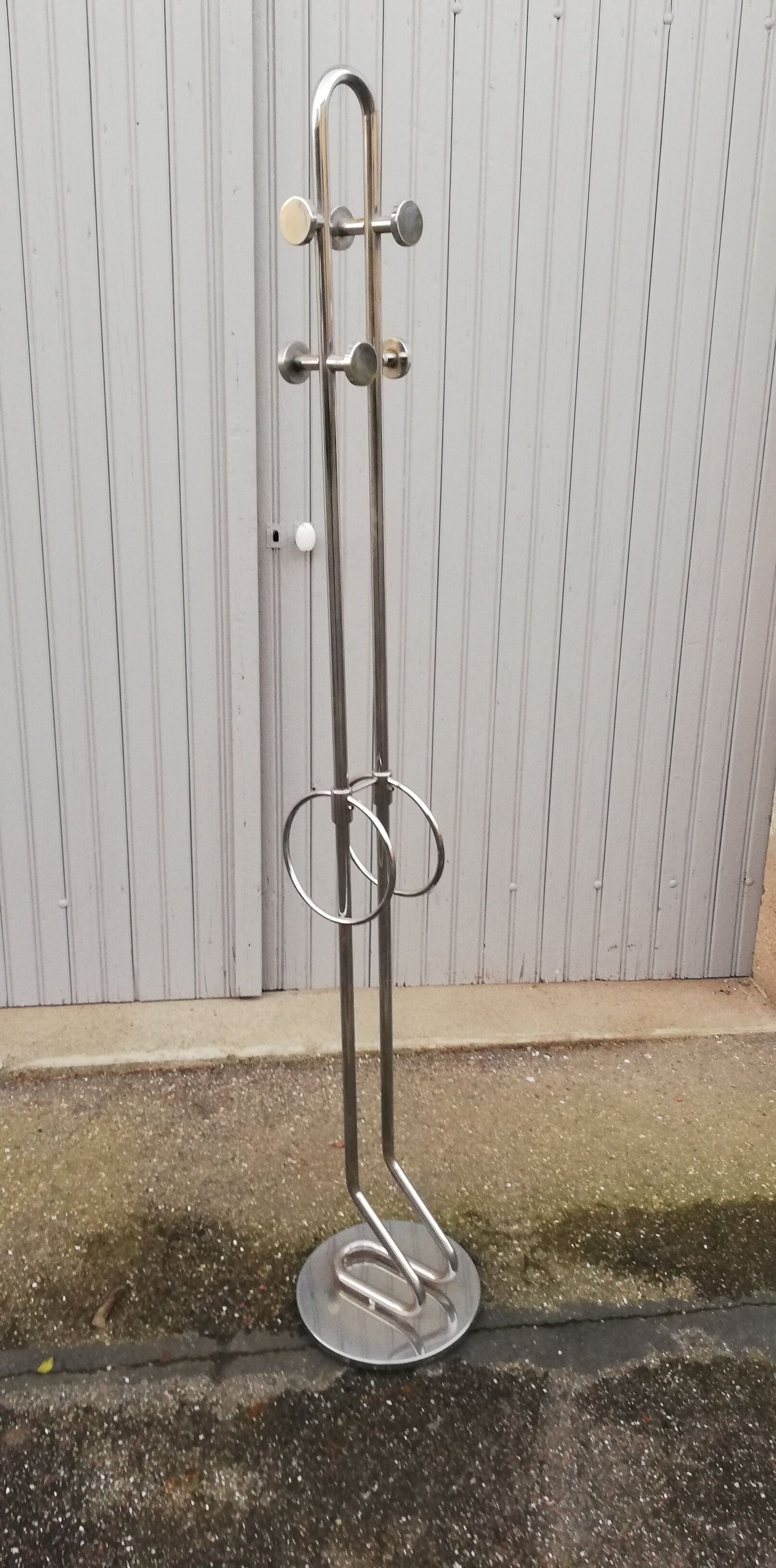 Vintage chrome coat rack