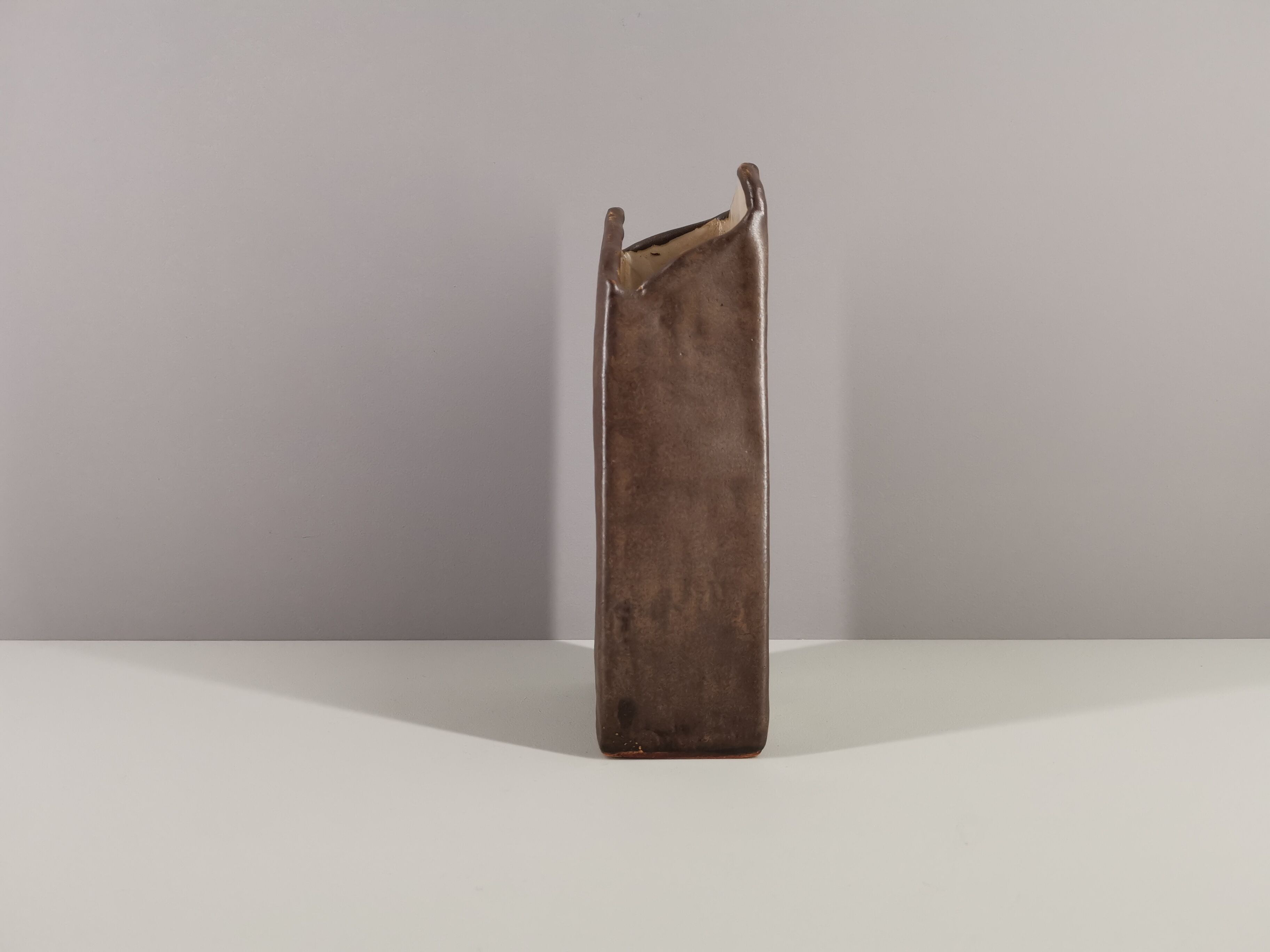 Brutalist vase signed 90s / collection / French ceramics / signature / France / vintage