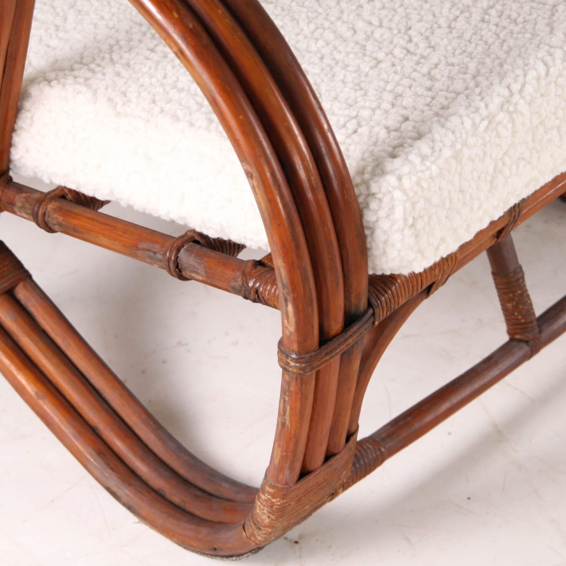 Paire de fauteuils en rotin « bretzels »