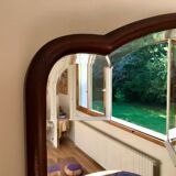 Beveled mahogany mirror, circa 1930