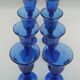 Set of 8 glasses on foot from biot