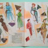 A vintage illustration, women's fashion, 1940