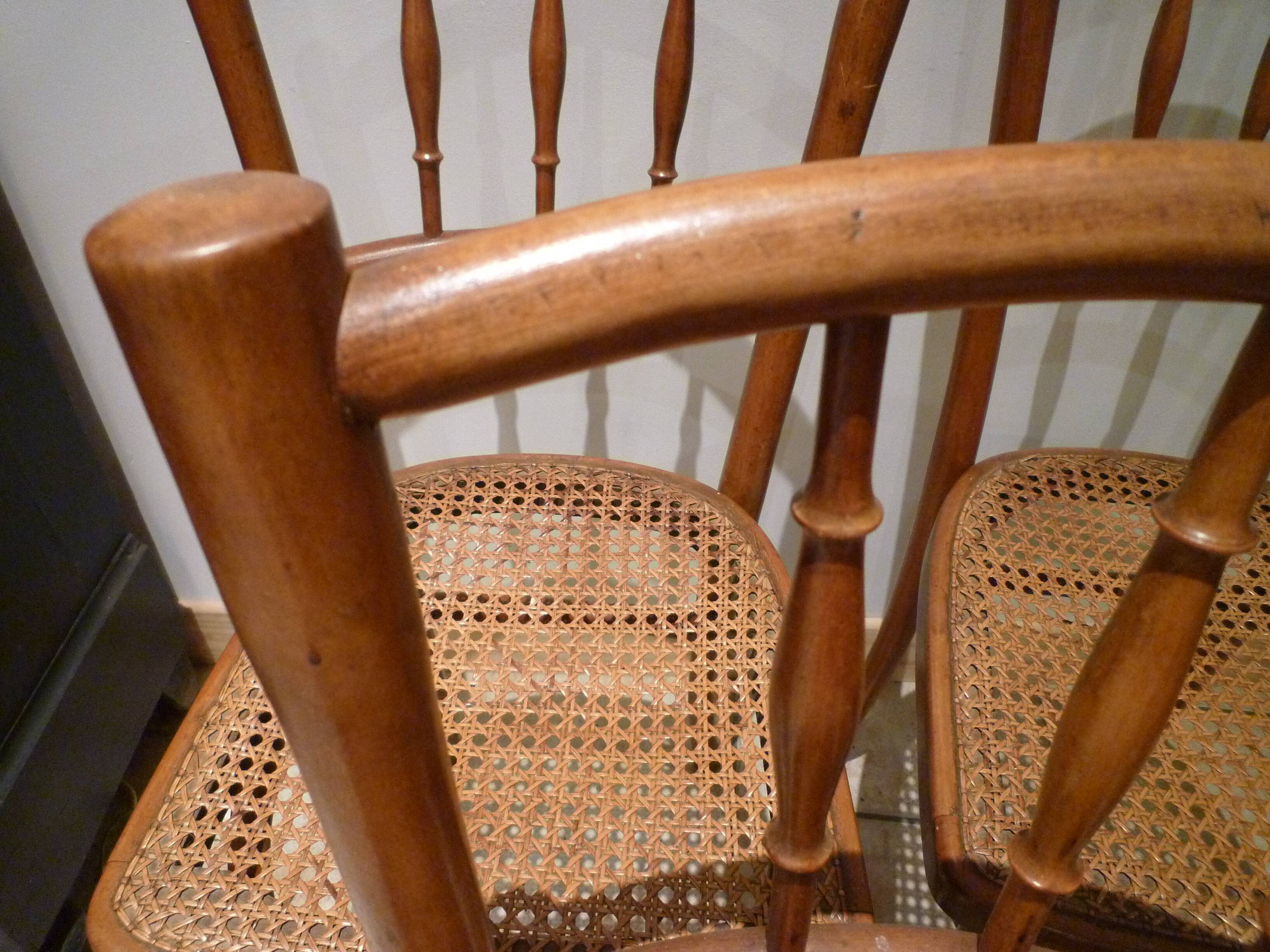Set of six bistro chairs