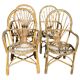 Rattan armchairs from the 70s France, set of 4