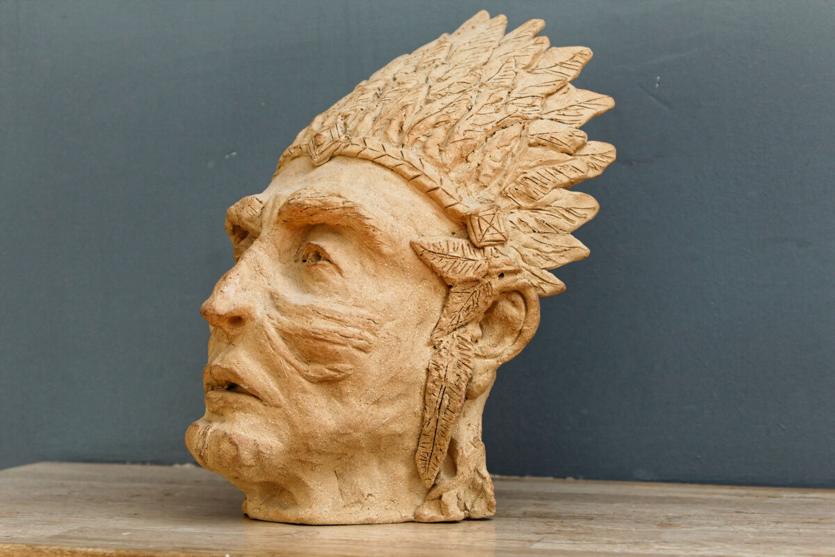 Terracotta Indian mask