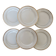6 half porcelain Lunéville earthenware dessert plates with gold edging
