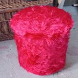 70s storage pouf