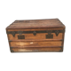 Malle de voyage 1900 cuir et bois