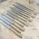 Series of 12 old knives, silver metal