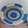 Plat marocain faience polychrome et métal argenté signé