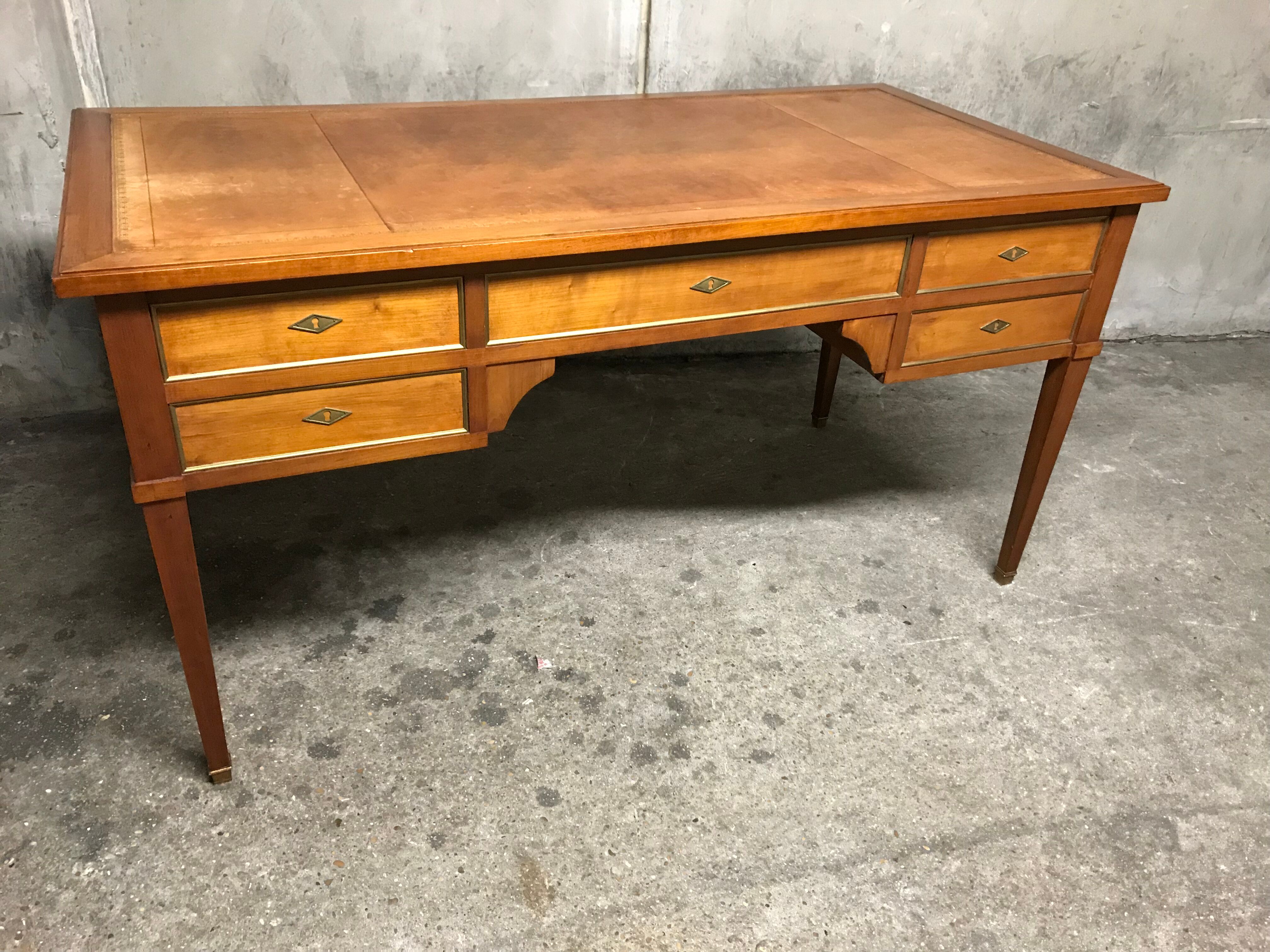 Bureau Louis XVI merisier