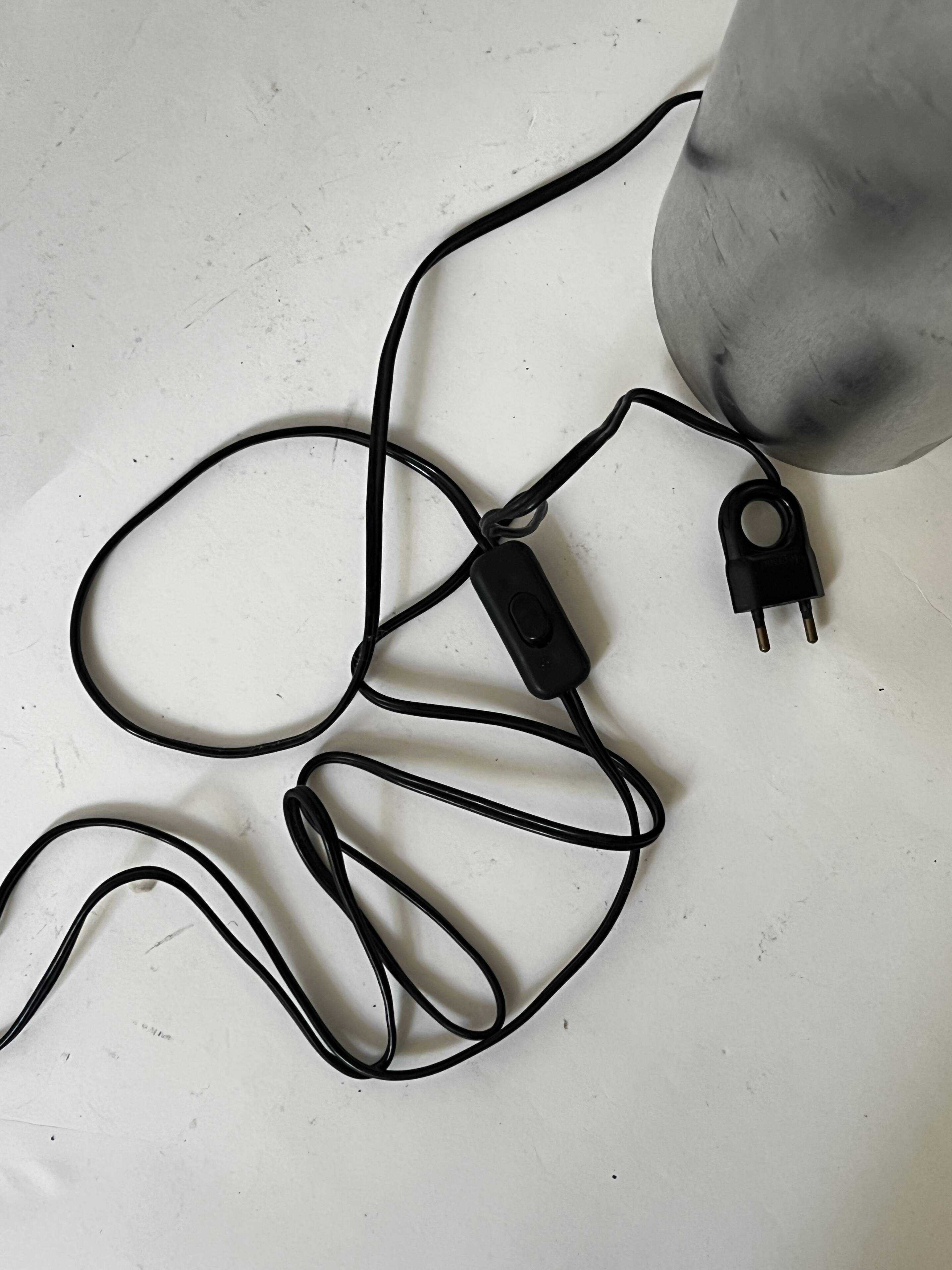 Grande lampe sculptural en métal chormé et brossé, design 1970