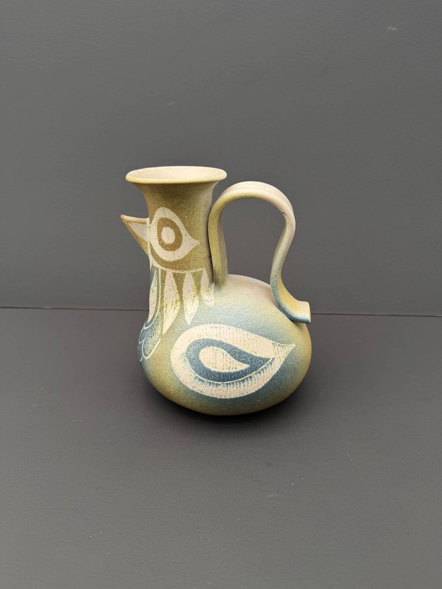 Ceramic jug signed, 1970
