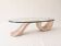 Sculptural coffee table in pink marble and glass, 1970s-80s.