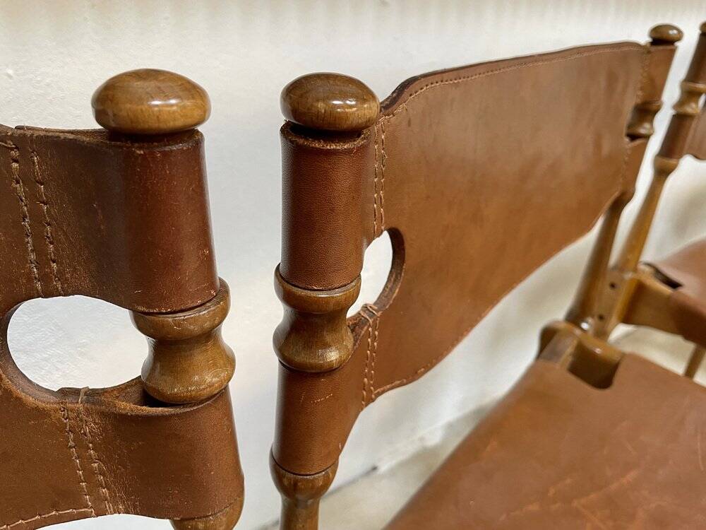 Montreal leather dining chairs by Frei Otto, Germany 1967, Set of 4