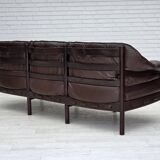 1970s, Scandinavian 3-seater sofa by Arne Norell, furniture leather.
