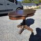 Antique round table in solid oak