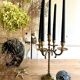 Five-branched brass candlestick