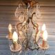 Rare antique brass and crystal cage chandelier with 5 lights from the 20th century - CONDITION OF THE MARKET GAU?
