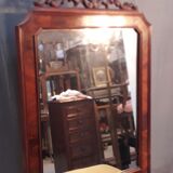 Mahogany pediment mirror  62x86cm