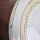 Plat ovale anglais Burleigh Ware – Crème & vert – Made in England