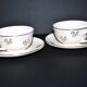 Set of 2 vintage cups with gold flowers Villeroy Boch Mettlach