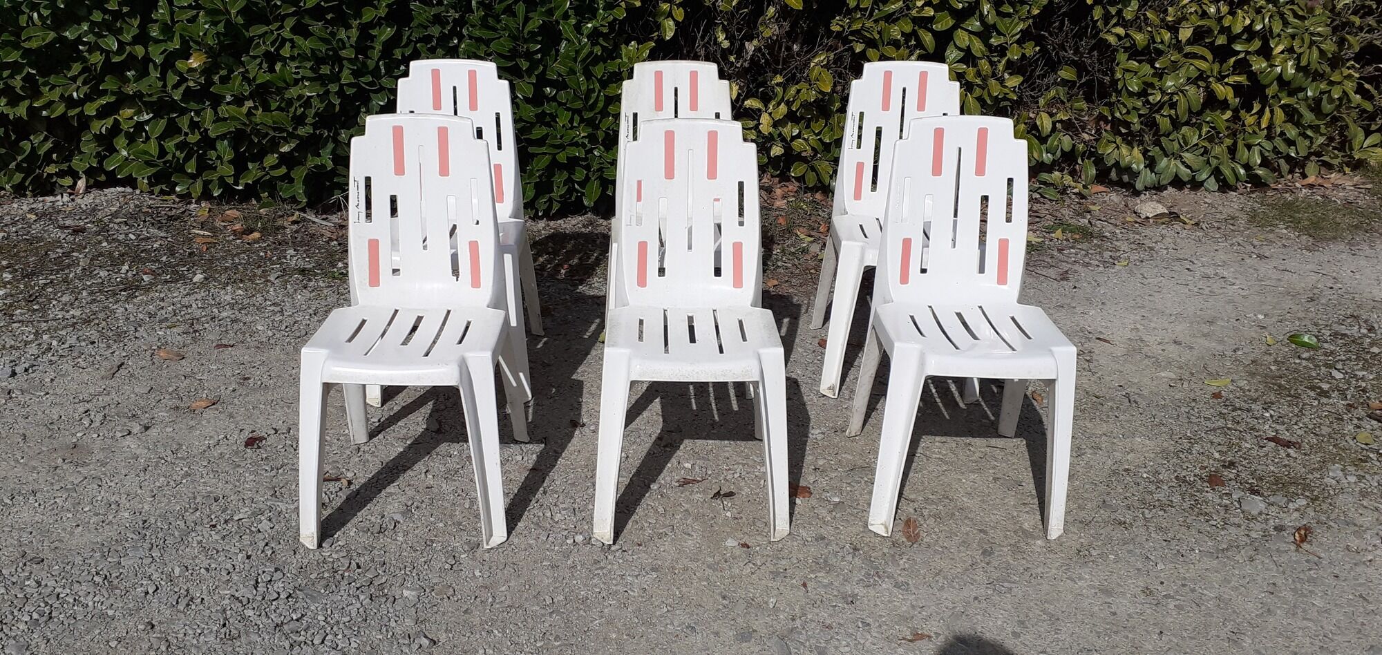 Lots de 6 chaises samba Pierre Paulin henry massonet en plastique design