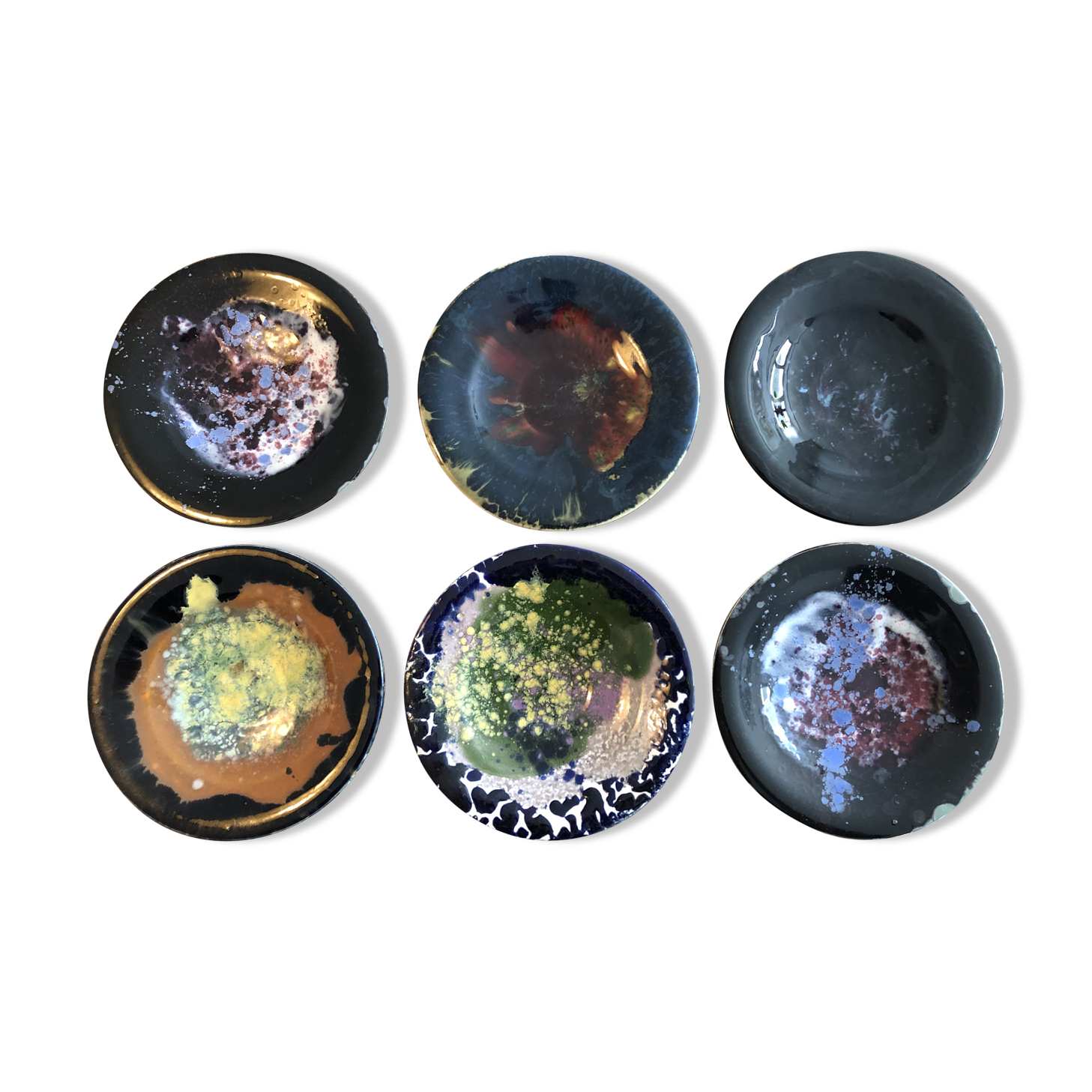 Service 6 vintage ceramic plates