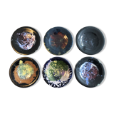 Service 6 vintage ceramic plates