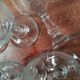 Set of 7 glasses cut with hearts and scrolls