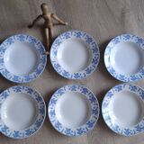 Set of 6 Dux blue soup plates Boch 1960