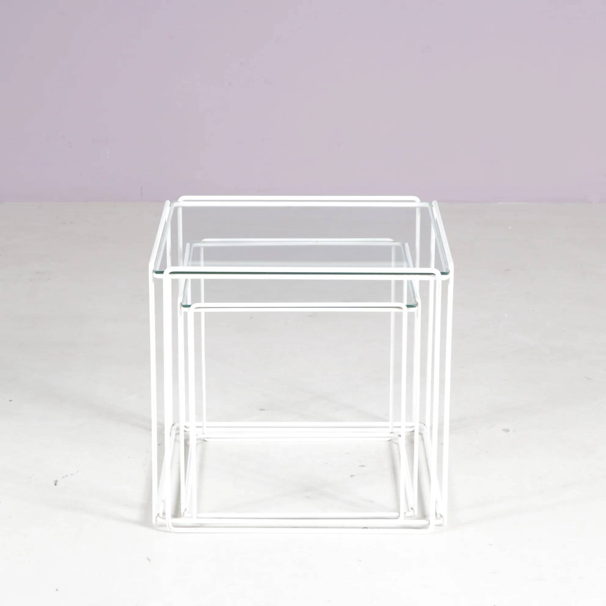 1960s pair of “Isocele” side tables by Max Sauze, France