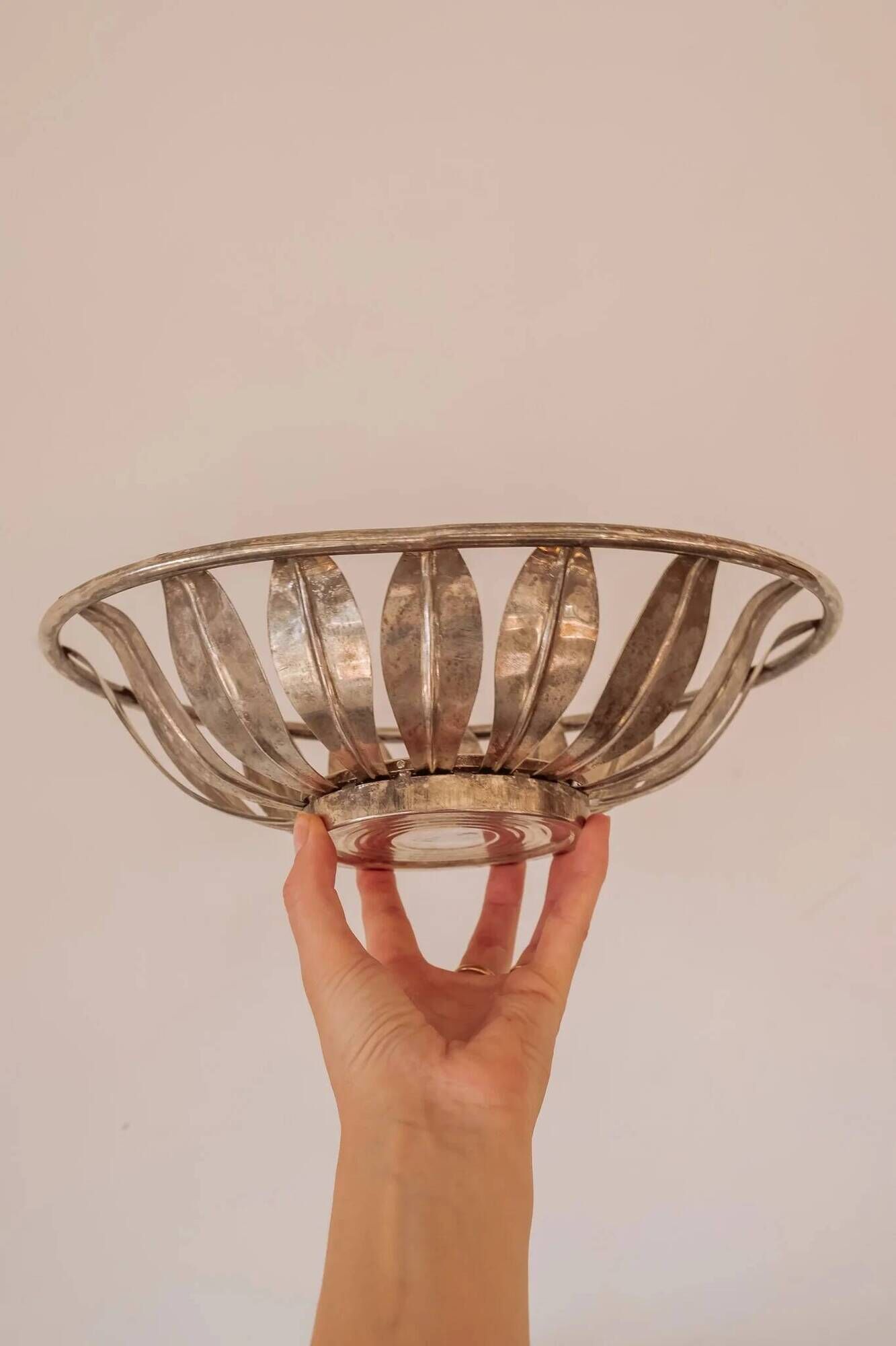 Vintage silver bread basket