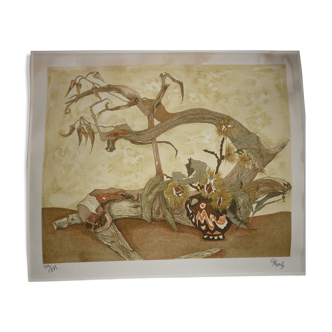 La souche aux châtaignes, Litho Cl. Baly