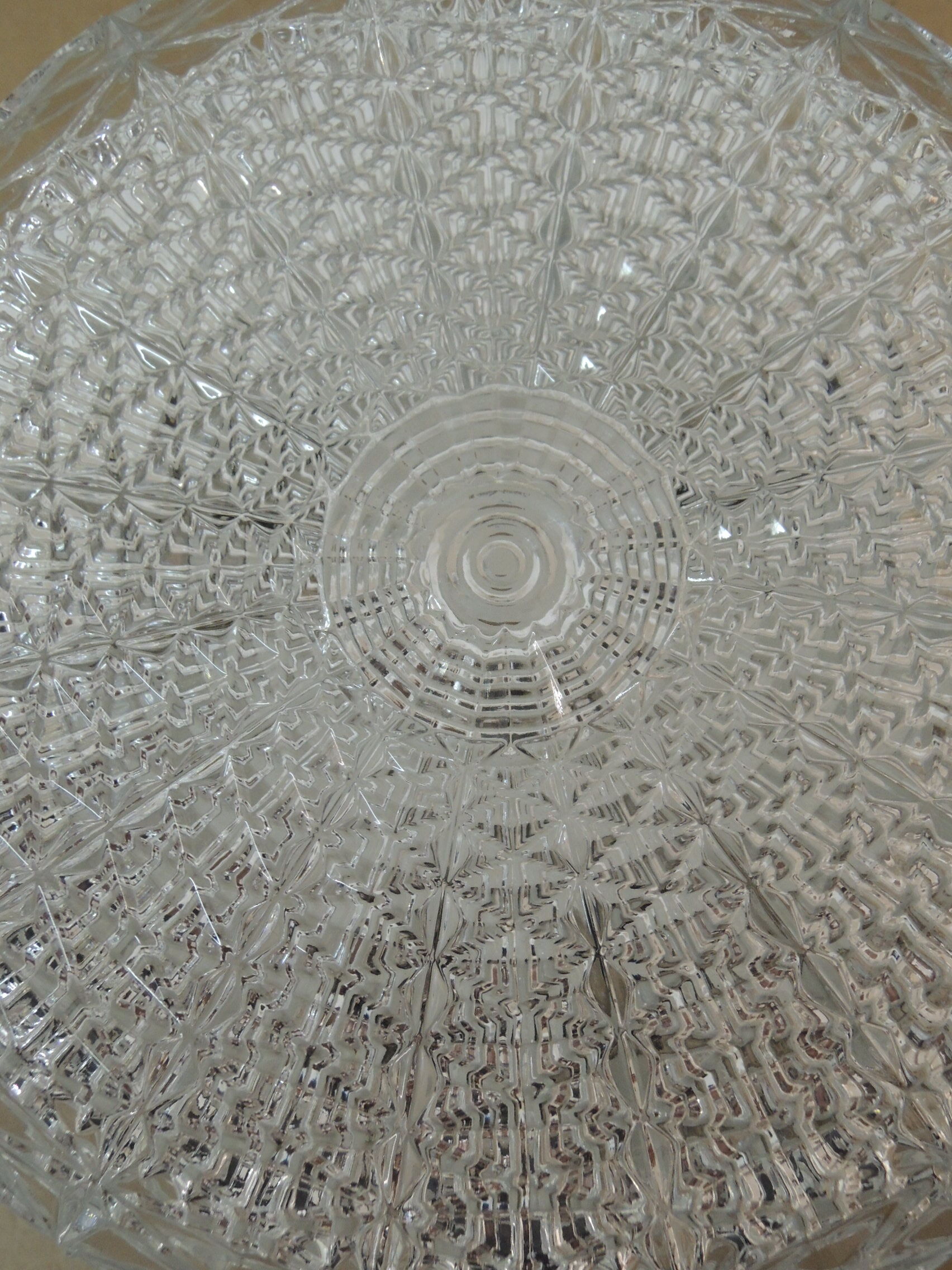 Glass and metal ceiling light