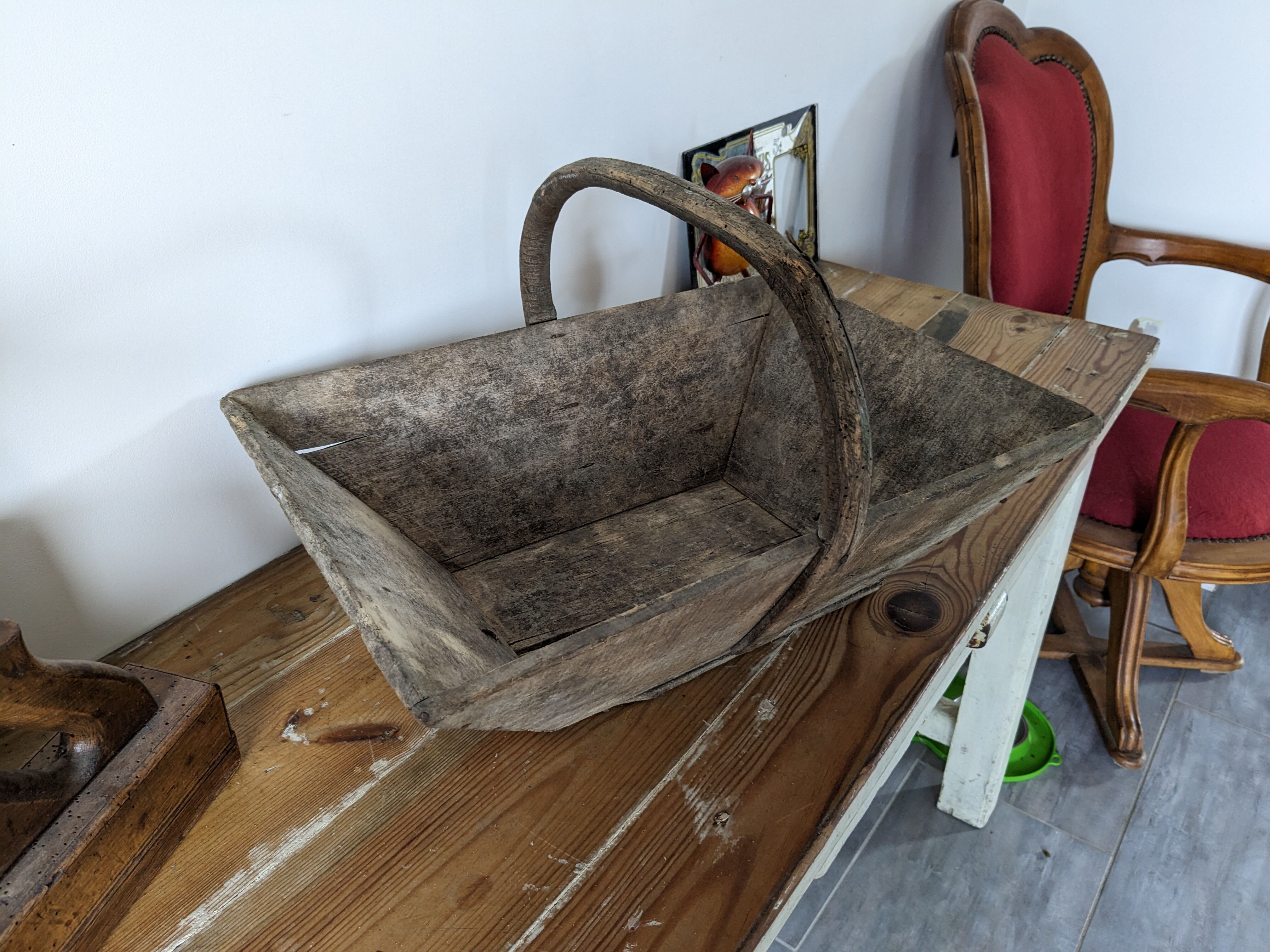 Ancien panier en bois