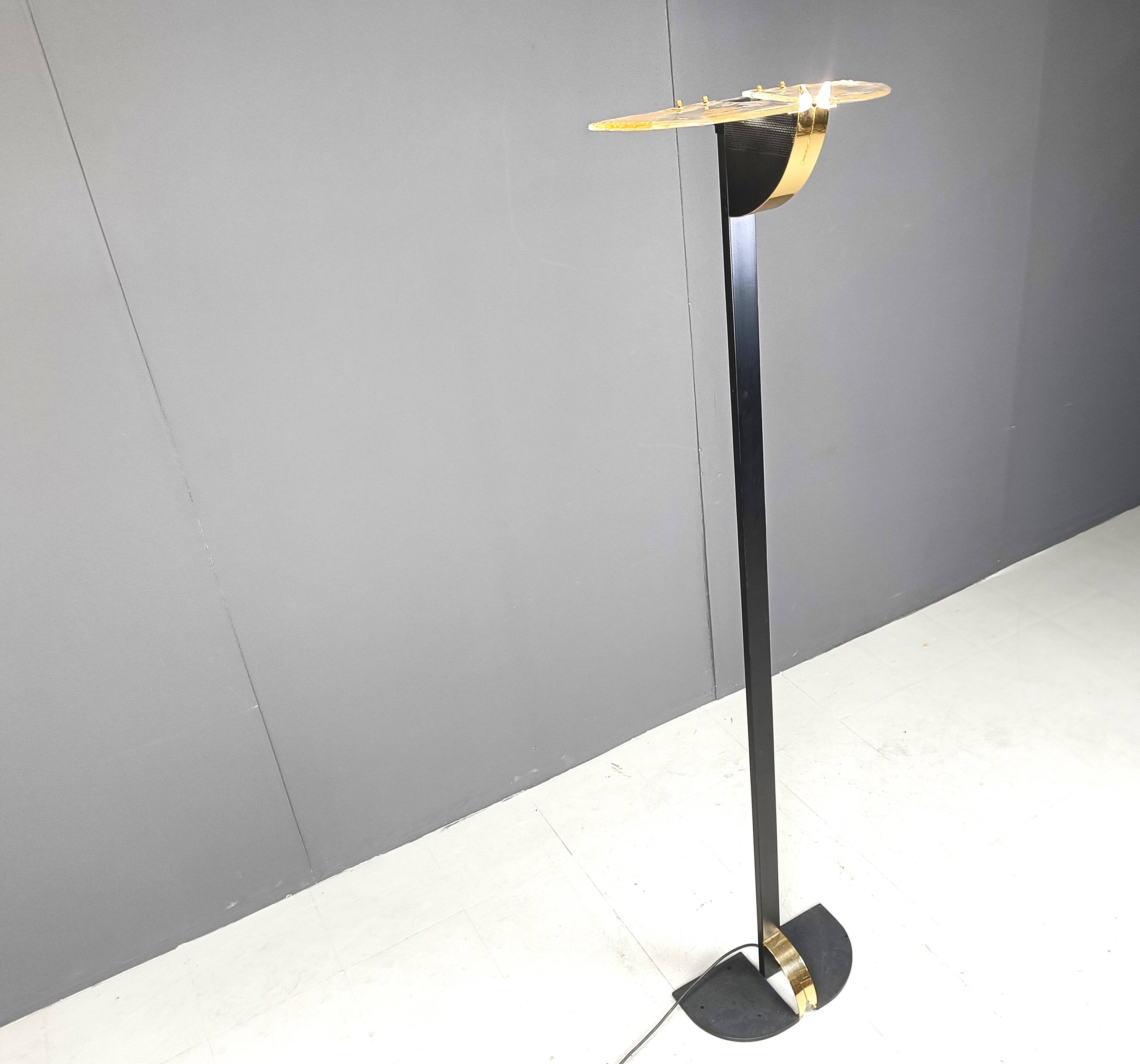 Vintage murano glass floor lamp, 1980s