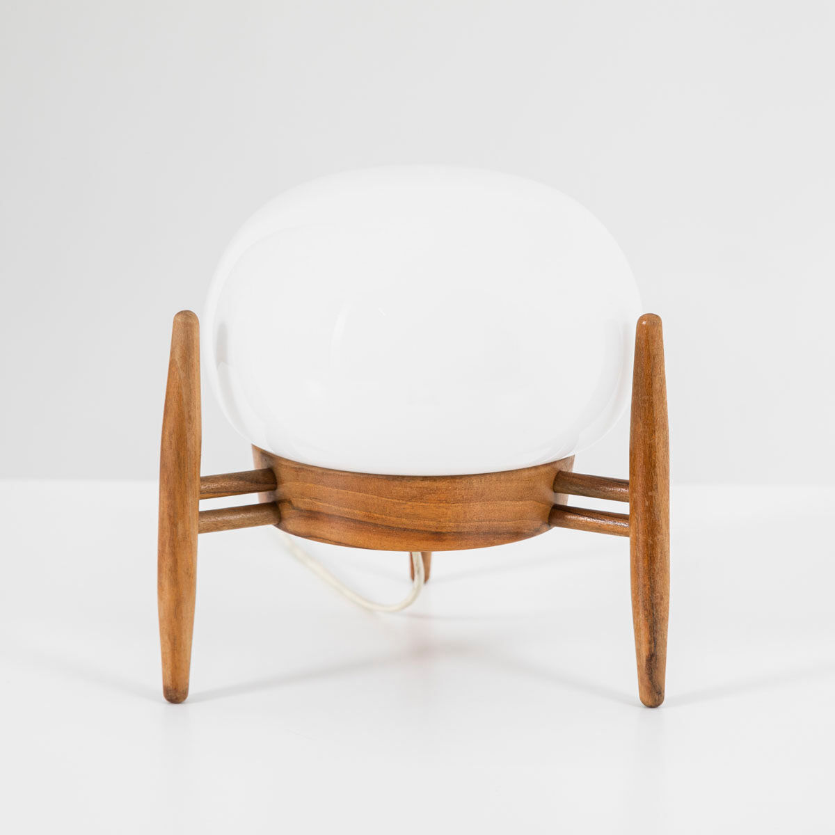 Wood and glass table lamp by Uluv