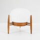 Wood and glass table lamp by Uluv
