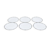 Set of 6 flat plates in English porcelain Wedgewood model Amherst.
