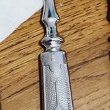 Set of 6 silver-plated fleur-de-lys dessert spoons