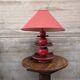 Lampe postmoderne Pagode XXL Drimmer en céramique rouge, 1980