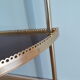Shelf corner console notch in formica