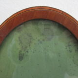 Oval wall frame in wood marquetry