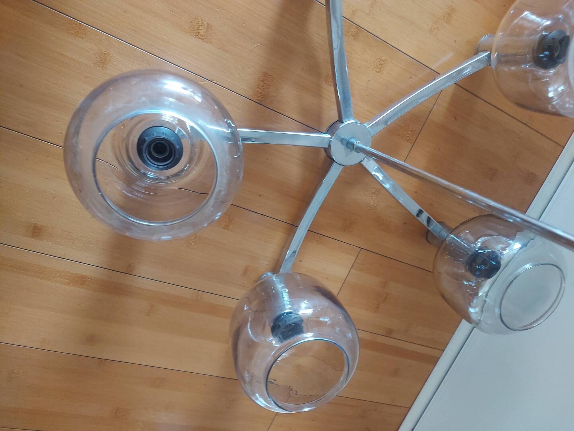 Pendant light, vintage chandelier from the 70s, Delmas