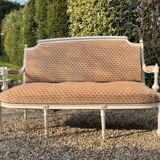 Louis XVI bench in bleached wood, Napoleon III period