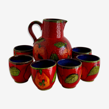 Pottery Drinking Set, West Germany, 1970s